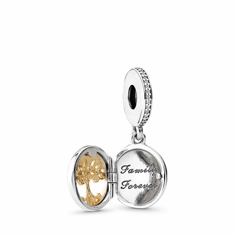 Pandora Family Roots Dangle Charm Outlet NZ, Two Tone (805739-SOA)